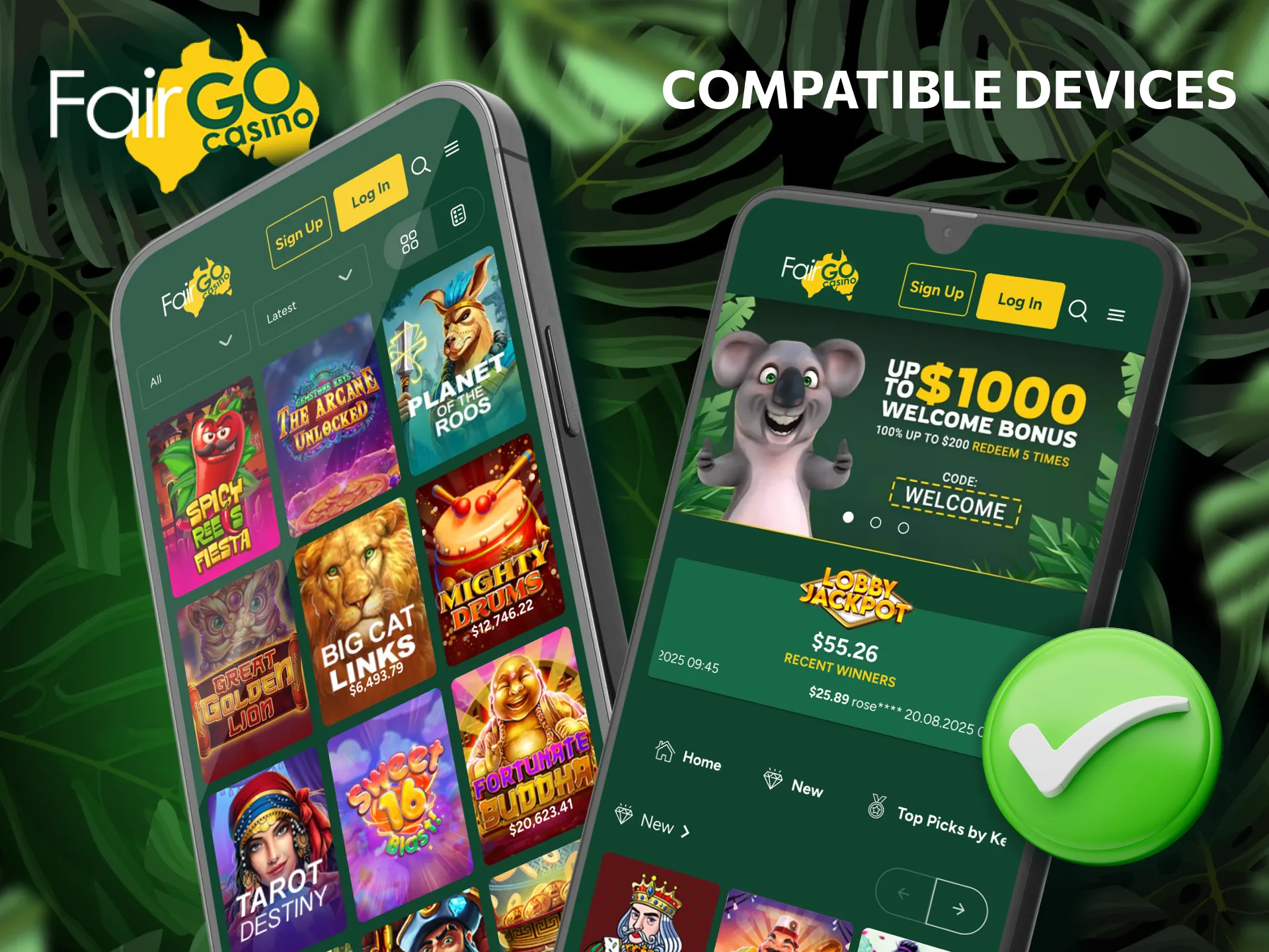 All mobile users can enjoy Fair Go Casino with optimized app features.