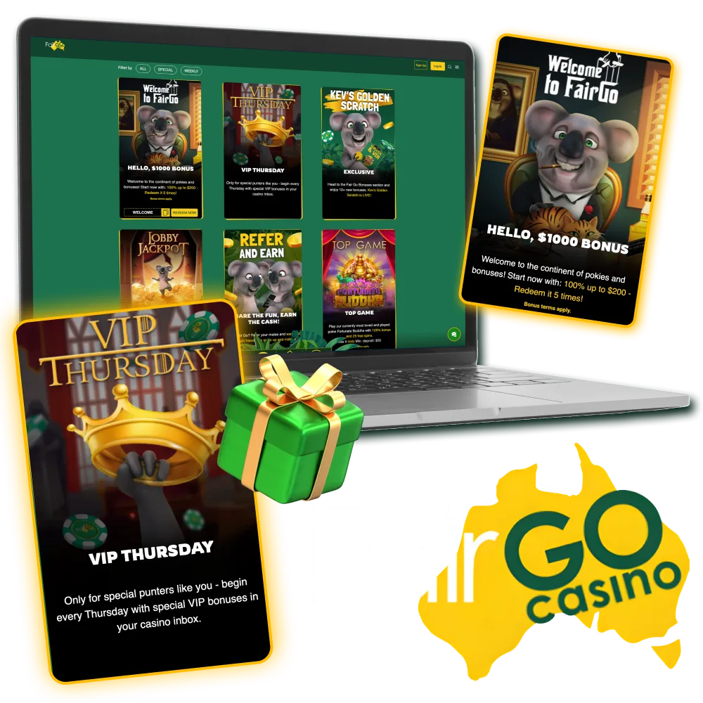 Register at Fair Go Casino and unlock exclusive Australian bonus offers.