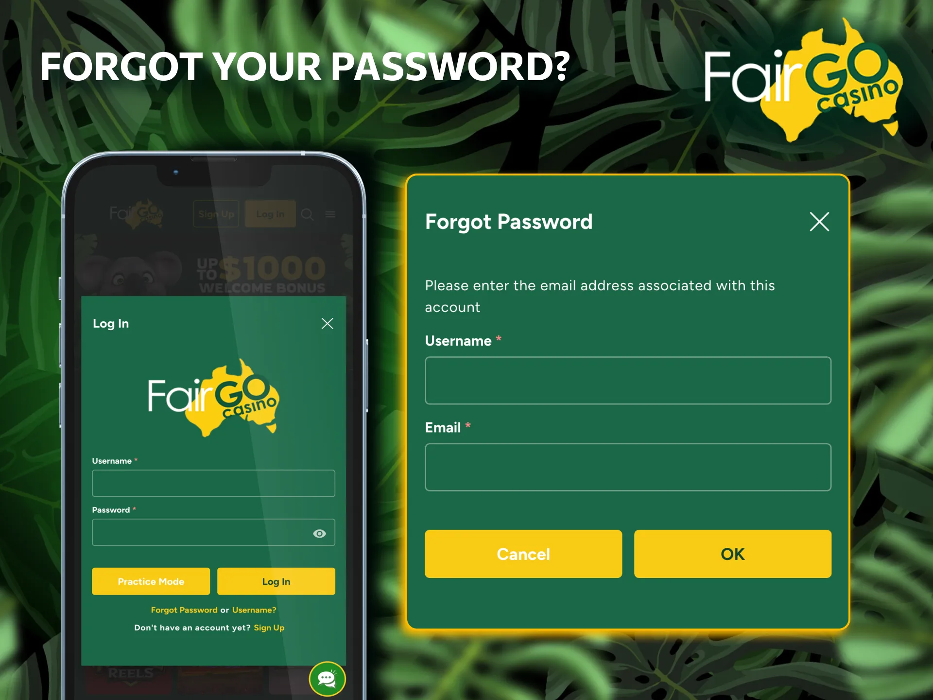 If you have forgotten your password, follow these steps.