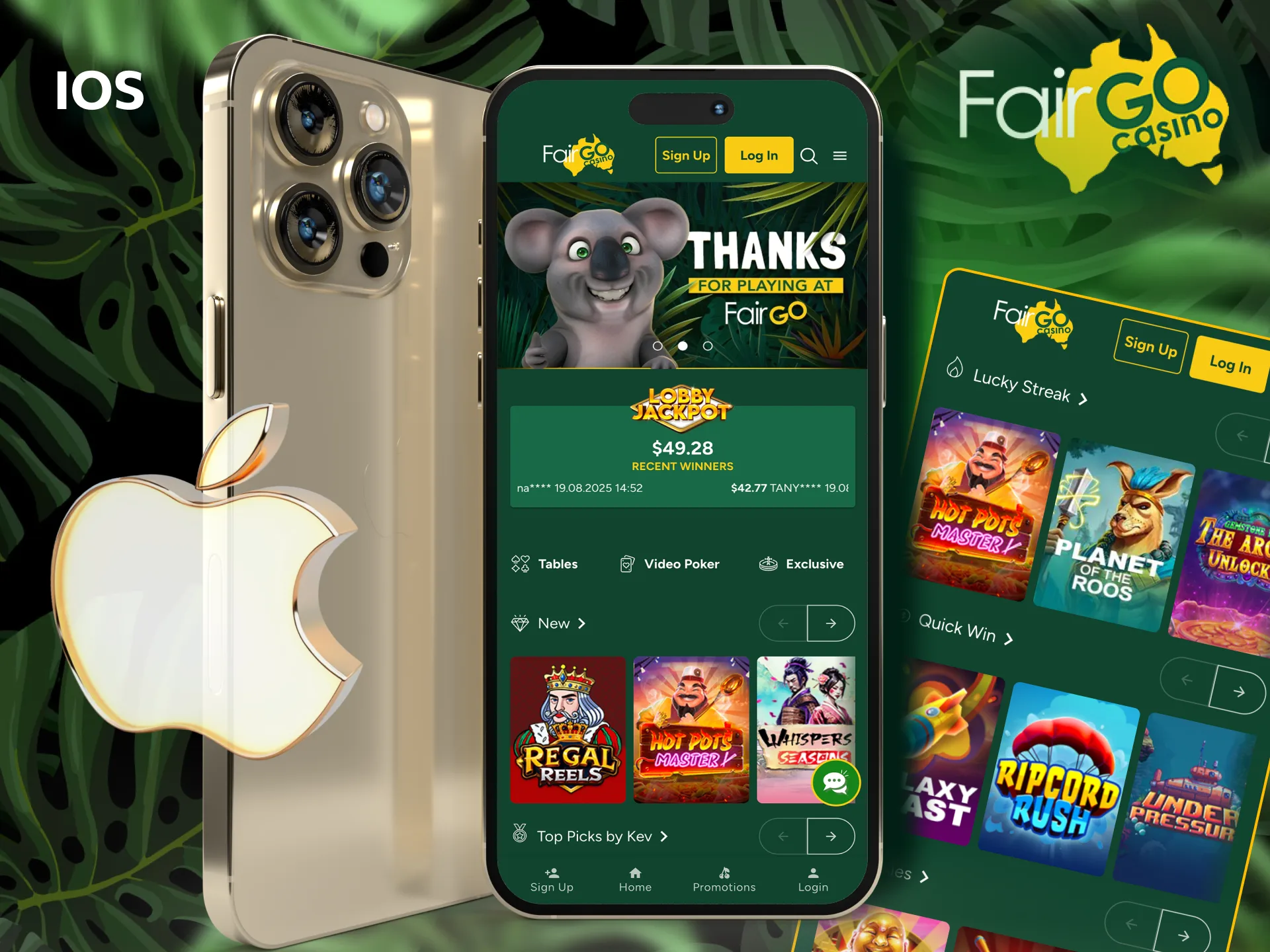 Learn how to download the Fair Go Casino app on your iOS device.