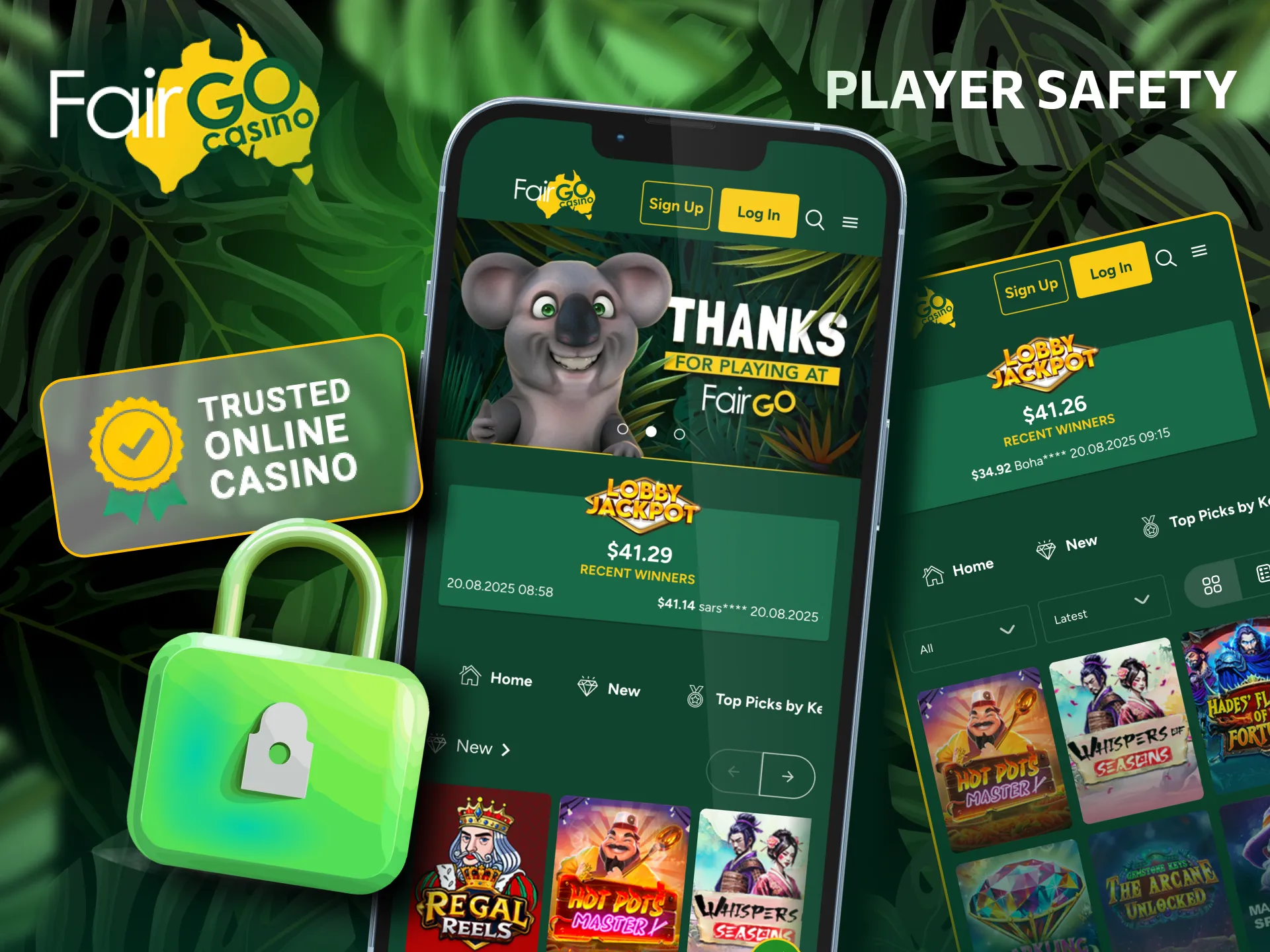 Fair Go Casino takes the safety of its players very seriously.