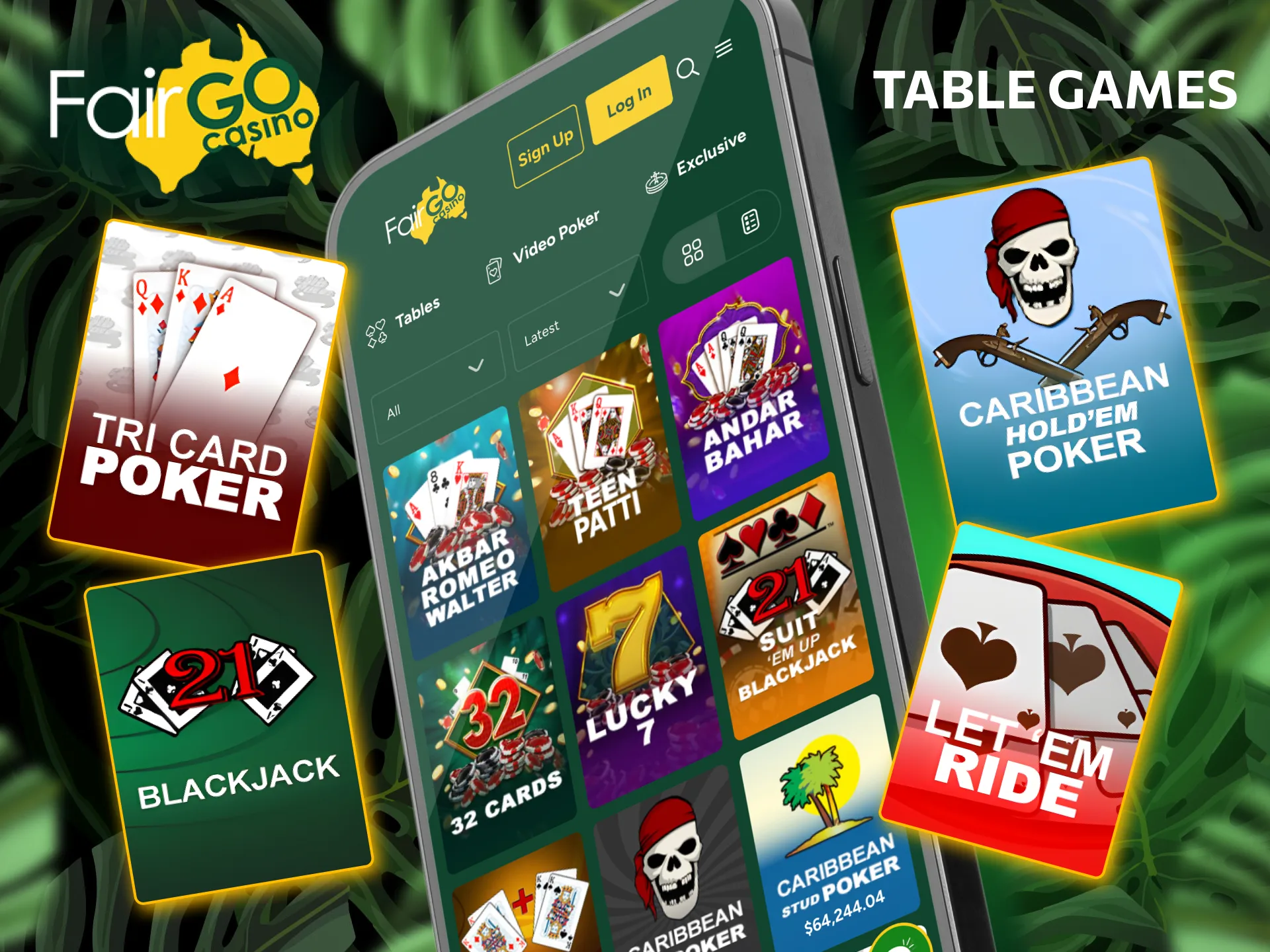 Have fun in the Table Games section at Fair Go Casino.